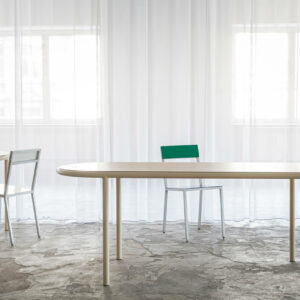 Wooden table oval