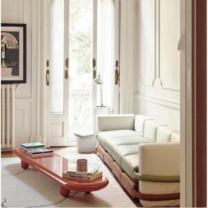 Pillow sofa leather